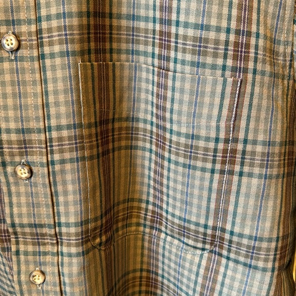Pendleton USA 100% virgin wool, Size Large button up EUC flannel plaid light - Picture 3 of 8